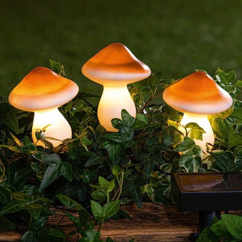 LED solárna dekoratívna hríbová lampa - IP44 Vodotesný solárny vonkajší svet DS006