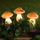 LED solárna dekoratívna hríbová lampa - IP44 Vodotesný solárny vonkajší svet DS006