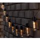 Retro Edisonova hruška v tvare žiarovky LED Solárna solárna záhradná dekoratívna lampa 10ks 4,7m DS010