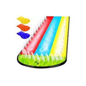   Vodný prúd, 4,75 m, trojdráhový tobogán 3d farebný nafukovací tobogán