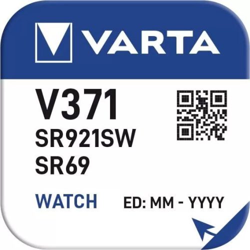 VARTA V371 1,55 V GOMBÍKOVÝ ČLÁNOK S OXIDOM STRIEBORNÝM 1,55 V SR920SW B1