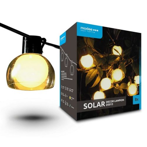 LED solárne solárne napájanie Lampion vonkajšie dekoratívne osvetlenie 4,4 m IP44 odolnosť voči vode