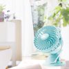 Prenosný ventilátor s klipom, USB, s dobíjacou batériou, 360 stupňov