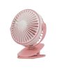 Prenosný ventilátor s klipom, USB, s dobíjacou batériou, 360 stupňov