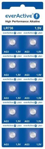 EverActive AG3 / LR41 / LR736,192 Alkalický gombíkový článok B10