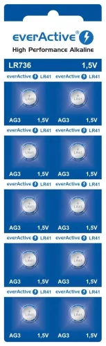 EverActive AG3 / LR41 / LR736,192 Alkáli Gombelem B10