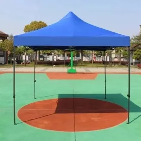   Skladací záhradný altánok, pivný stan s plachtou, 3x3 m modrý