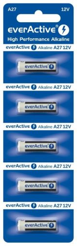Alarmová batéria EverActive A27 (MN27, 27A) alkalická batéria 12V B5