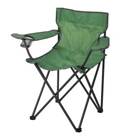   Skladacie kempingové rybárske kreslo s držiakom na nápoje max. 100 kg - zelené