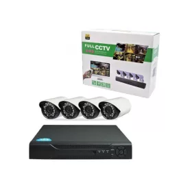   Full AHD CCTV 4 kamery kompletný bezpečnostný dohľadový systém Full HD
