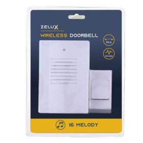 Zelux Bezdrôtový zvonček - 16 melódií, hlasitosť 85 dB