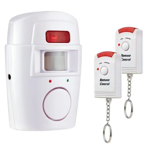 Bezdrôtový alarm so snímačom pohybu s 2 diaľkovými ovládačmi