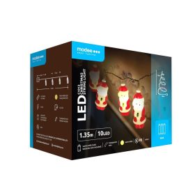   Modee Vianočné LED žiarovky plastové C1013 (10LED/1,35m/15cm) teplé