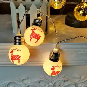   Modee Vianočné LED žiarovky plastové C1014 (10LED/1,35m/15cm) teplé