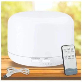   RGB aromaterapeutický odparovač, ultrazvukový zvlhčovač vzduchu, diaľkové ovládanie 300 ml