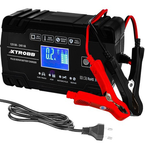 Automatická nabíjačka batérií 12V / 24V - mikroprocesorové riadenie, dotykový panel,