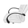 Biela otočná stolička - ekokoža, nastaviteľná výška, funkcia TILT, ergonomická