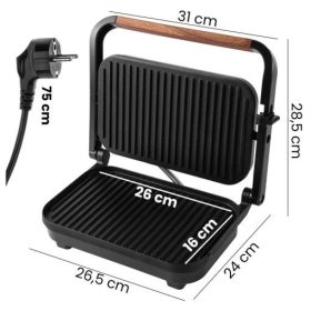   Elektrický sendvičový a kontaktný gril - 1500 W, nepriľnavý povrch