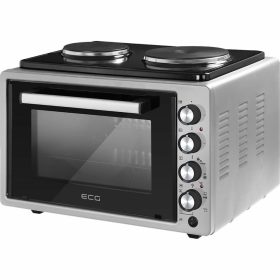   Prenosná elektrická rúra, objem 37 l, dvojitá varná doska, miešanie vzduchu, funkcia grilu