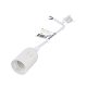 Zásuvka E27 so 17 cm káblom a skrutkovacím uzáverom, biela, 250 V, 2A, PBT kryt
