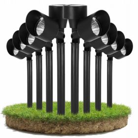   Napelemes LED kerti leszúrható lámpa alkonykapcsolóval, hideg fehér fény, IP44