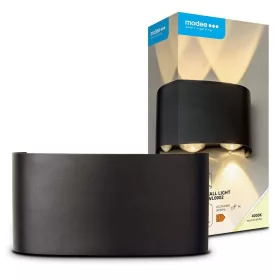   Atraktívny externý LED svetelný zdroj Modee LED, 6 W, 470 lm, IP65, neutrálna farba, čierna - LWL0002