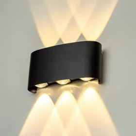   Atraktívny externý LED svetelný zdroj Modee LED, 6 W, 470 lm, IP65, neutrálna farba, čierna - LWL0002