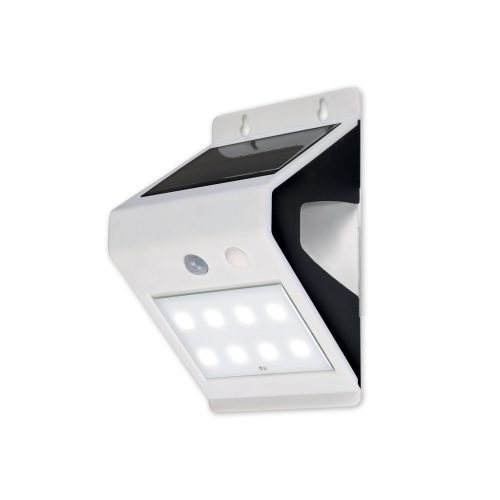 Solárny LED reflektor so senzorom - 3W, 200 lm, IP44, dekor + hlavné svetlo, 4000K,