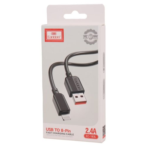 Kábel micro usb 2,4A 100 cm čierny EC-183M
