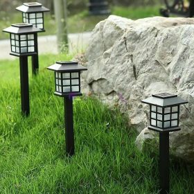   Solárna LED lampa na trávnik - IP65 vodotesné záhradné svetlo teplé, automatické