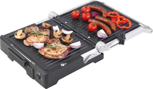 Kontaktný gril Deluxe, 2000 W, 3 funkcie, nastaviteľná grilovacia doska, nepriľnavý povrch