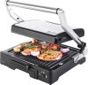 Kontaktný gril Deluxe, 2000 W, 3 funkcie, nastaviteľná grilovacia doska, nepriľnavý povrch