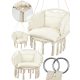 Függo Garden Macrame s párom, brazílske kreslo v boho štýle - béžová