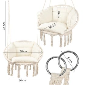   Függo Garden Macrame s párom, brazílske kreslo v boho štýle - béžová