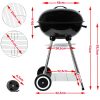 Záhradný gril na drevené uhlie Grill Master s vekom - mobilný, na kolieskach s extra úložným priestorom