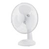 Stolový ventilátor Zelux s priemerom 30 cm, 3 rýchlosti, oscilačný, biely