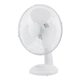 Stolový ventilátor Zelux s priemerom 30 cm, 3 rýchlosti, oscilačný, biely