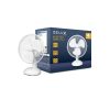 Stolový ventilátor Zelux s priemerom 30 cm, 3 rýchlosti, oscilačný, biely