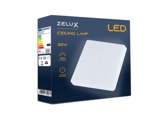 Zelux led panel 32W namontovateľný štvorcový 6000K