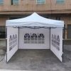 Skladací záhradný altánok + bočná stena s oknom 3x3m - biely