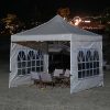 Skladací záhradný altánok + bočná stena s oknom 3x3m - biely
