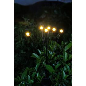   Solárne napájané svetlušky Guľové dekorácie, teplé biele svetlo, súmrak GS018