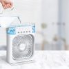 Stolný ventilátor so zvlhčovačom vzduchu, 600 ml, 3 rýchlosti, LED svetlo, USB