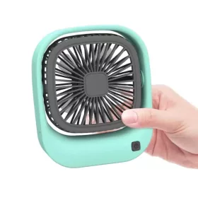   Stolný mini ventilátor s nabíjaním cez USB, 2 rýchlosti, kompaktný dizajn