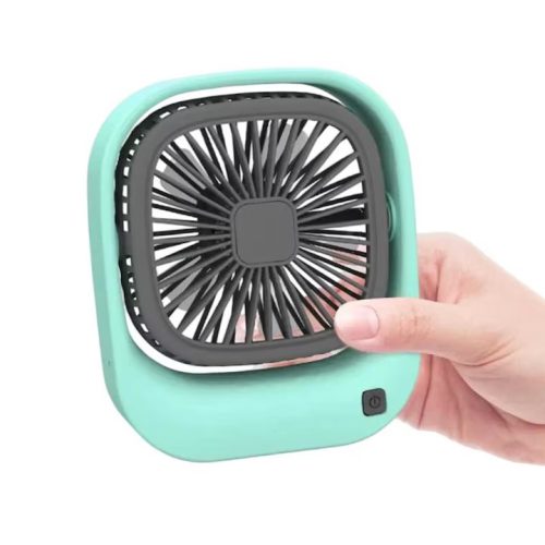 Stolný mini ventilátor s nabíjaním cez USB, 2 rýchlosti, kompaktný dizajn