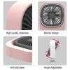 Stolný mini ventilátor s nabíjaním cez USB, 2 rýchlosti, kompaktný dizajn