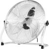 Podlahový ventilátor 100 W s povrchovou úpravou z nehrdzavejúcej ocele, priemer 45 cm, 3 rýchlosti, tichý,