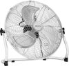 Podlahový ventilátor 100 W s povrchovou úpravou z nehrdzavejúcej ocele, priemer 45 cm, 3 rýchlosti, tichý,