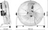 Podlahový ventilátor 100 W s povrchovou úpravou z nehrdzavejúcej ocele, priemer 45 cm, 3 rýchlosti, tichý,