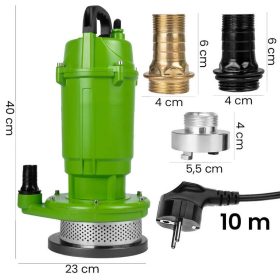   Ponorné čerpadlo na odpadovú a dažďovú vodu - 12000 l/h, 550 W, 10 m napájací kábel, IPX8